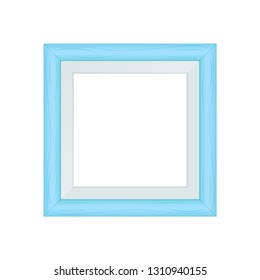 Framework Blue Pastel Wooden Blank For Picture, Image Of Square Frames Blue Soft Color Square Isolated On White Background, Blank Vintage Frame Image Cute, Empty Frames Picture Chic Luxury On White