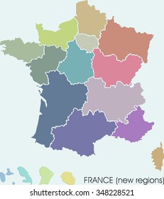 France Map, New Regions