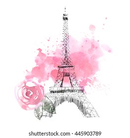 Similar Images Stock Photos Vectors Of Drawing Color Eiffel