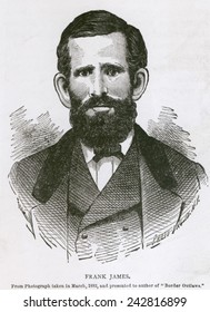 Frank James, Engraving From A Photograph Taken In March, 1882.