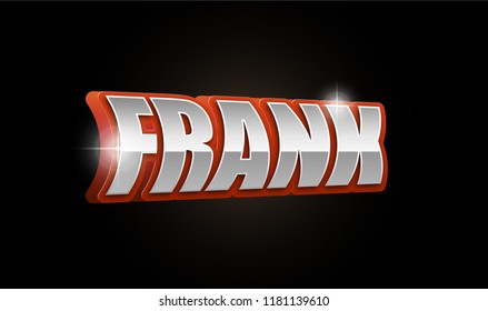 120 Frank name text Images, Stock Photos & Vectors | Shutterstock