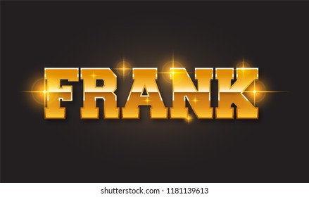 120 Frank name text Images, Stock Photos & Vectors | Shutterstock