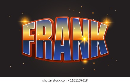 120 Frank name text Images, Stock Photos & Vectors | Shutterstock