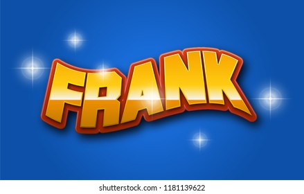 120 Frank name text Images, Stock Photos & Vectors | Shutterstock