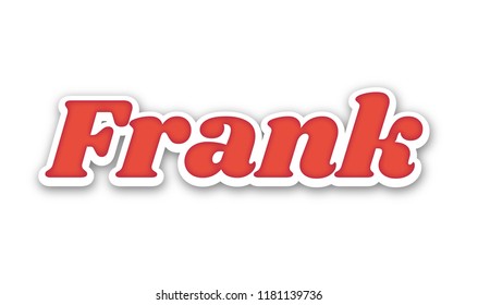 120 Frank name text Images, Stock Photos & Vectors | Shutterstock