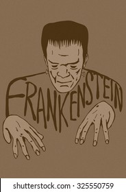 Frankenstein Sketch Vintage