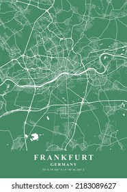 Frankfurt - Germany Leaf Plane Map
