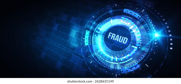 Fraud Alert Caution Defend Guard Notify Protect Concept. 3d illustration
