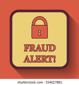 Fraud Alert Icon Colored Website Button Stock Illustration 554027881 ...