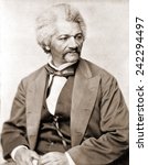 Frederick Douglass (1818-1895), former slave and abolitionist broke whites