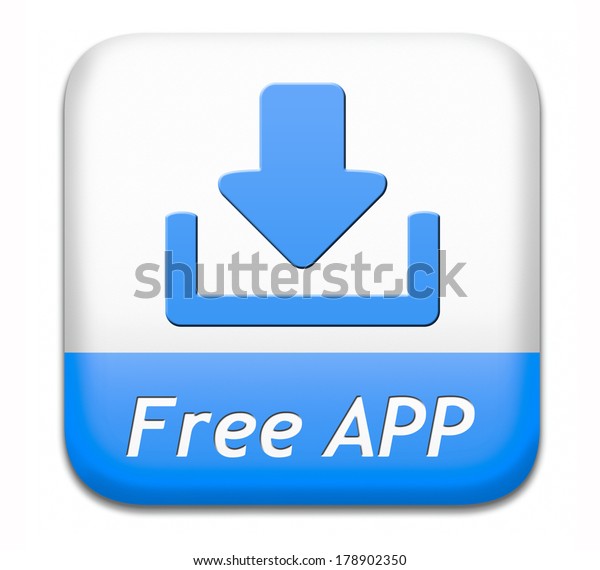 Free App Download Button Gratis Apps Stock Illustration