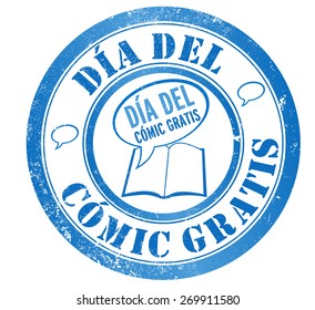 Free Comic Book Day Grunge Stamp, In Spanish Language