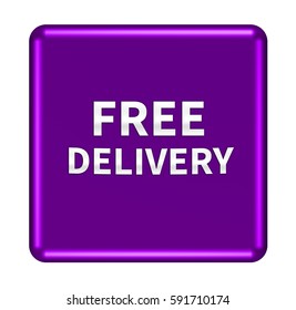 free delivery button isolated
