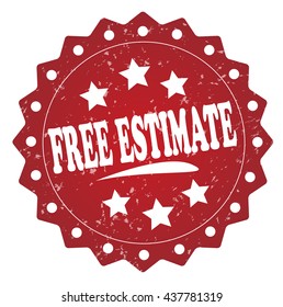 Free Estimate Grunge Stamp