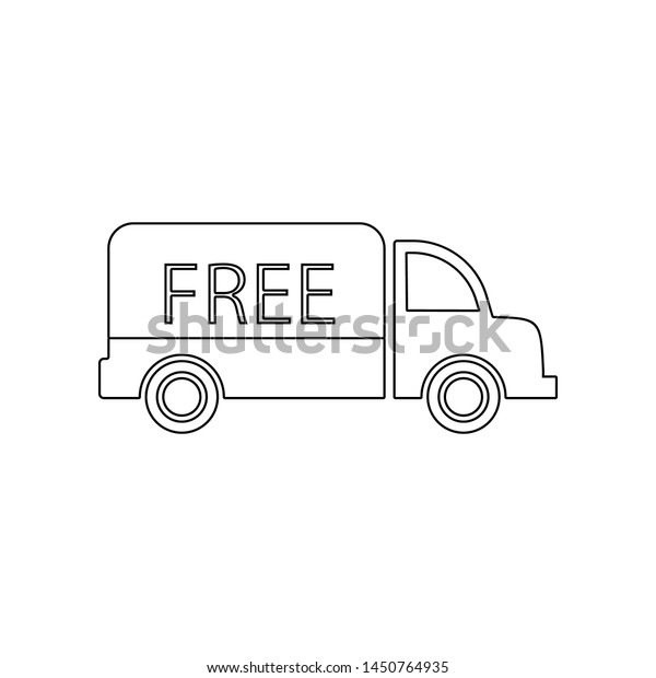 free freight trip icon.\
Element of Logistic for mobile concept and web apps icon. Outline,\
thin line icon for website design and development, app\
development