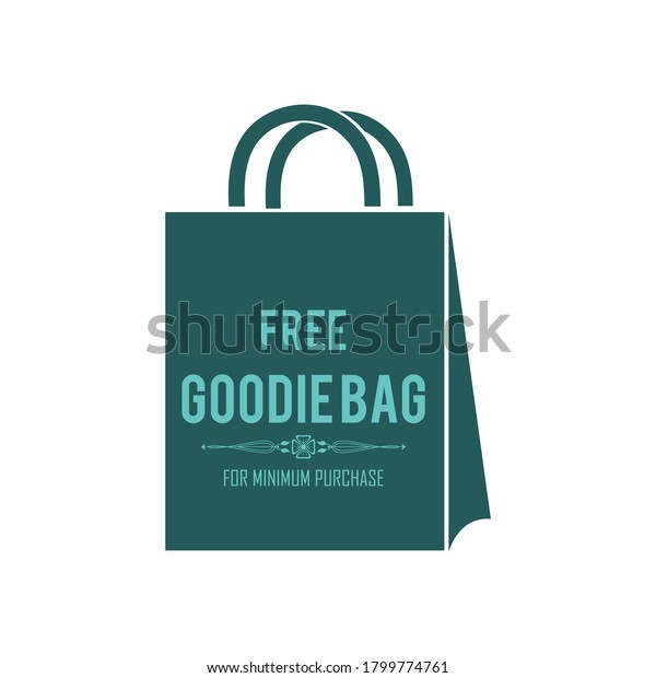 free goodie bag label. Illustration decorative
background design