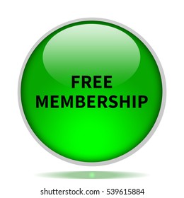 Free Membership Icon. Internet Button,3d Illustration