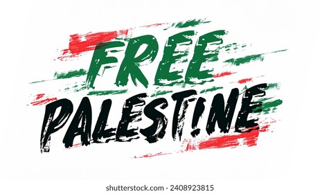 Free Palestine Typography, Grudge typography,  banner Design. Stand with Palestine,  banner Design. Stand with Palestine.