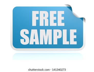 Free Sample Blue Sticker