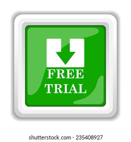 Free trial icon. Internet button on white background. 