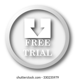 Free trial icon. Internet button on white background. 