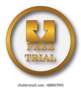 Free trial icon. Internet button on white background.