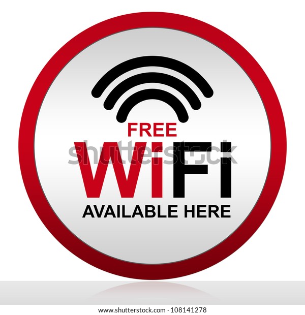 Free Wifi Available Here Circle Metal のイラスト素材