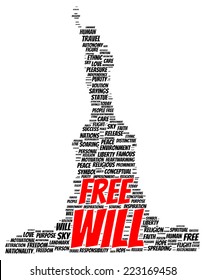 Free Will Word Cloud Shape Concept