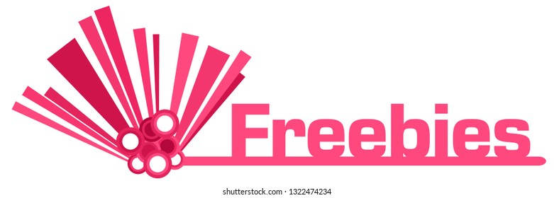 Freebies Text Written Over Pink Background Stock Illustration ...