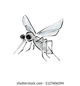 Freehand Drawing Illustration Mosquito Pest Stock Illustration ...