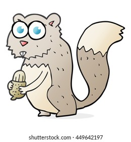 Freehand Drawn Cartoon Angry Squirrel Nut Stock Illustration 454151467 ...