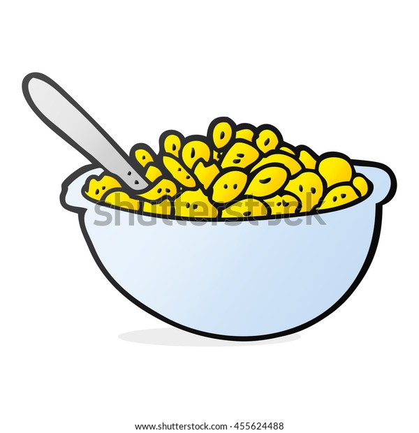 Freehand Drawn Cartoon Bowl Cereal Stock Illustration 455624488 ...