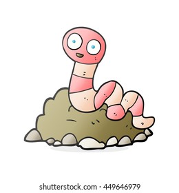 Freehand Drawn Cartoon Earthworm Stock Illustration 449646979 ...