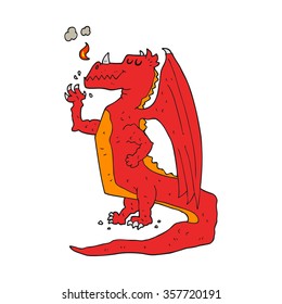 Freehand Drawn Cartoon Happy Dragon Stock Illustration 357720191 ...