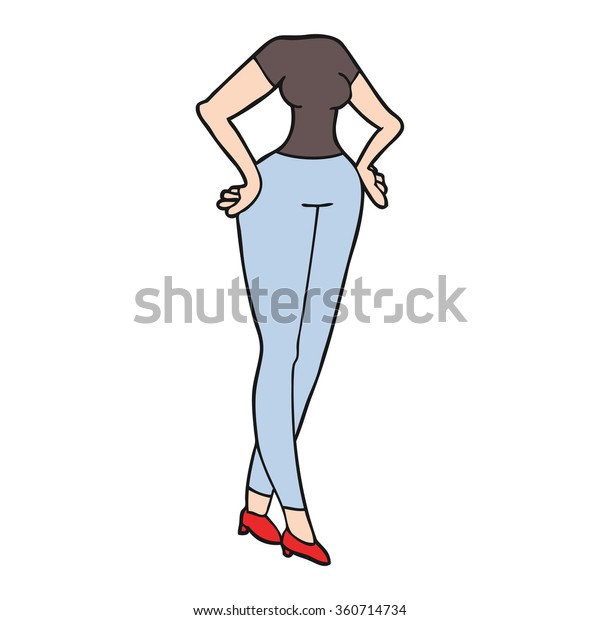 Freehand Drawn Cartoon Headless Body Add Stock Illustration 360714734