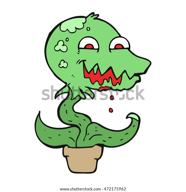 Freehand Drawn Cartoon Monster Plant Stock Illustration 472175962