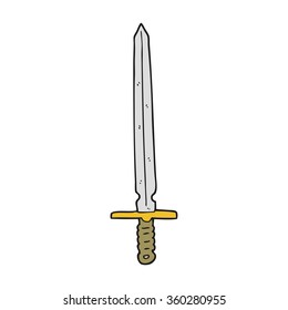 Freehand Drawn Cartoon Sword Stock Vector (Royalty Free) 431047078 ...