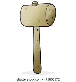 Freehand Drawn Cartoon Wooden Mallet Stock Illustration 475805572