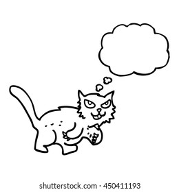 Freehand Drawn Speech Bubble Cartoon Cat Stock Vector (Royalty Free ...