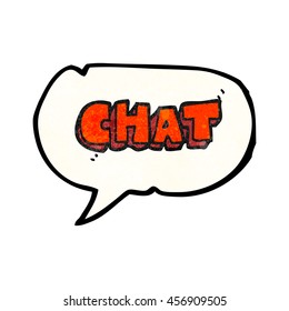 Freehand Speech Bubble Textured Cartoon Chat Stock Illustration ...