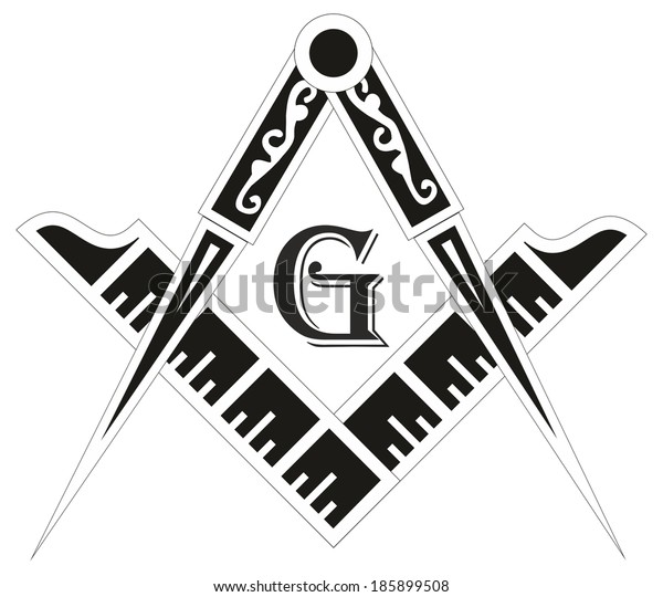 Freemasonry Emblem Masonic Square Compass Symbol Stock Illustration ...