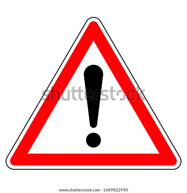 French Danger Triangle Sign Attention Stock Illustration 1689822940