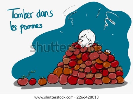 French expression tomber dans les pommes to faint