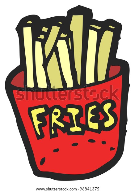 French Fries Cartoon Stock Illustration 96841375