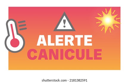 French Heatwave Alert Banner Heat Warning