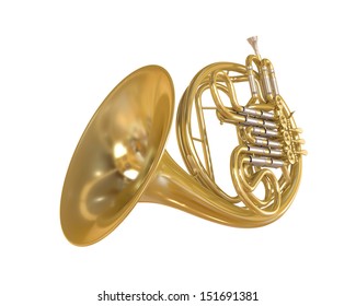 French Horn Isolated