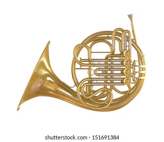 French Horn Isolated