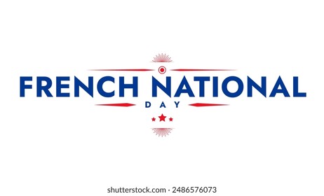 French National Day colorful text typography on white background banner illustration great for wishing and celebrating French National Day in july - Powered by Shutterstock