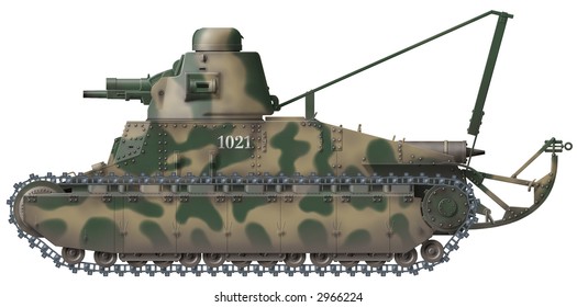 French World War 2 Tank Green Stock Illustration 2966224 | Shutterstock