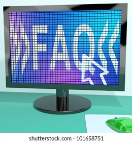 Frequently Asked Questions Help And Support Online Shows Digital Confusion, Assisting Or Guidance, Plus Education Solutions To Solve Problems
